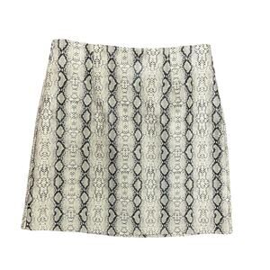 Altar'd State Faux Leather Snakeskin Mini Skirt Small